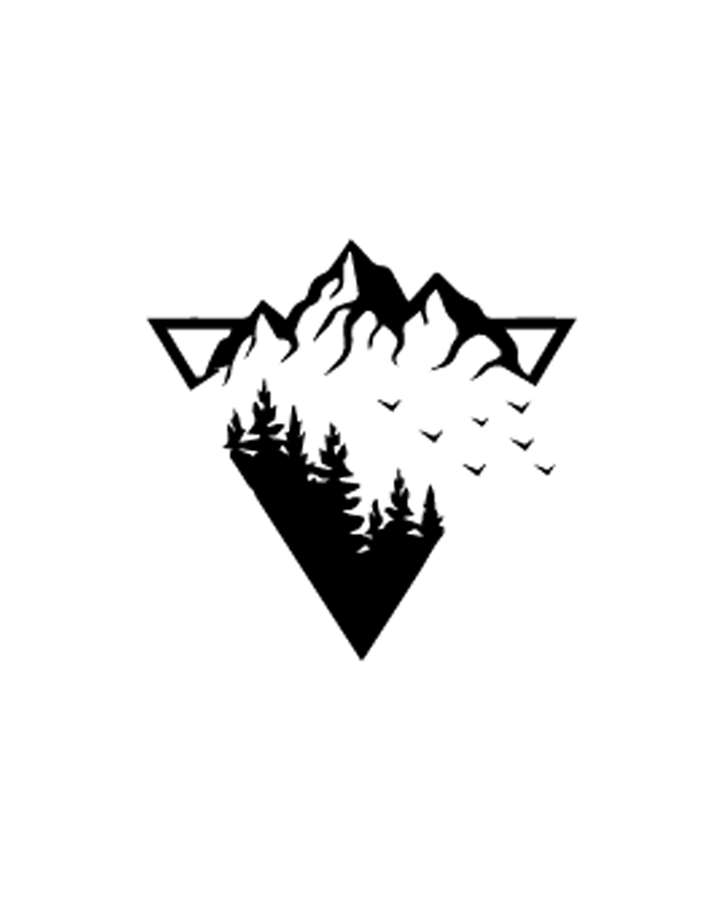 Nature Mountain Temporary Tattoos