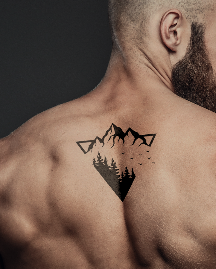 Nature Mountain Temporary Tattoos