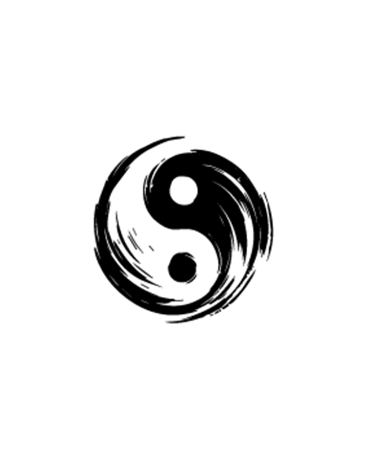 Ying Yang Temporary Tattoos