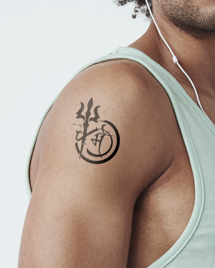 Karma Trishul Temporary Tattoos
