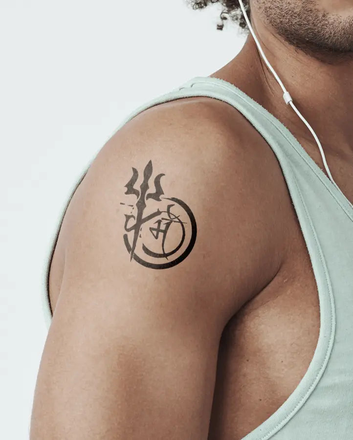 Karma Trishul Temporary Tattoos - Swag Ink