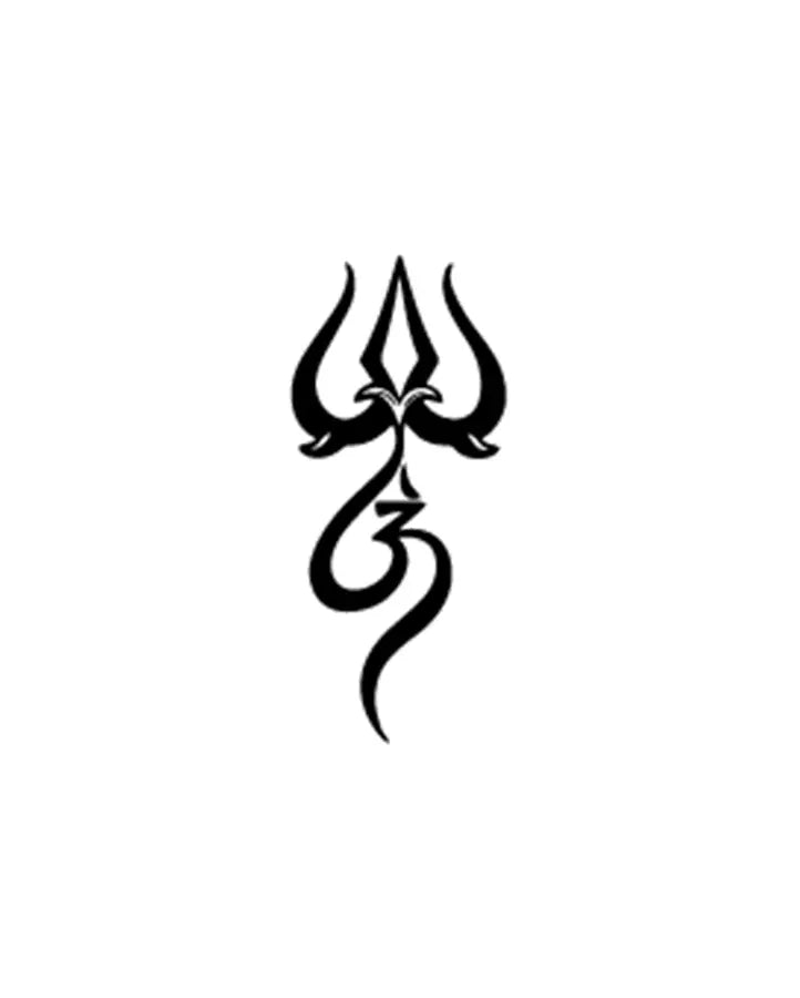 OM Trishul Temporary Tattoos - Swag Ink